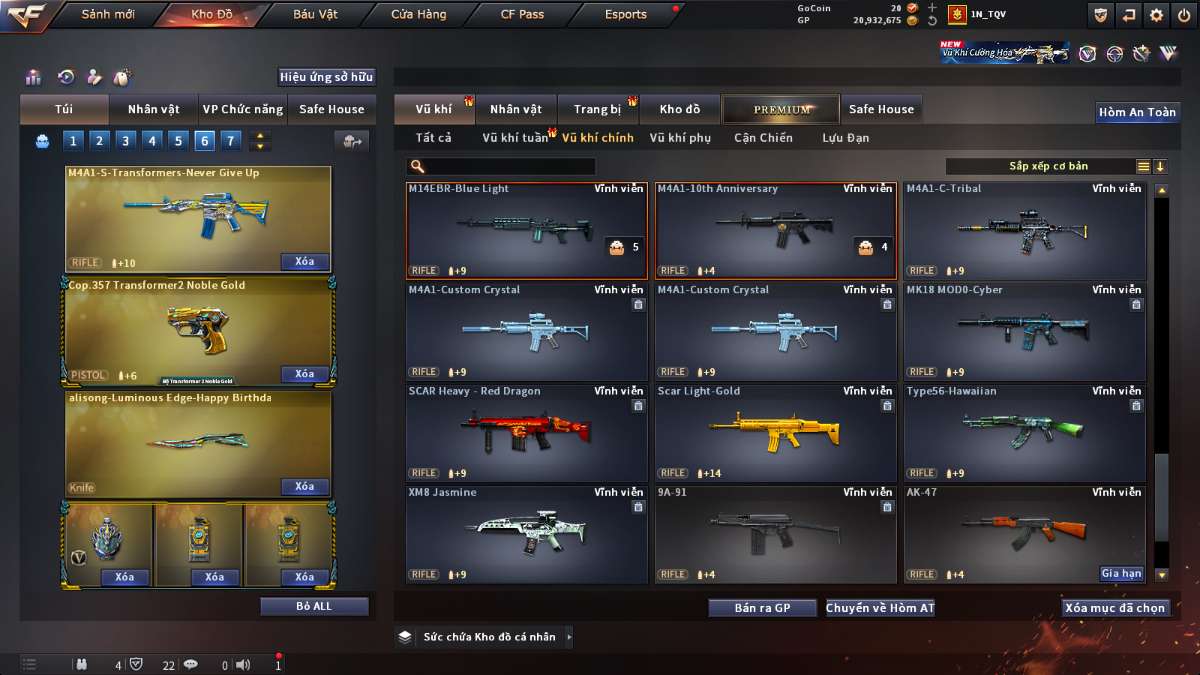 shop acc cf uy tin gia re